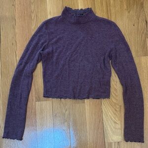 Urban Outfitters Purple Long Sleeve Crop Top